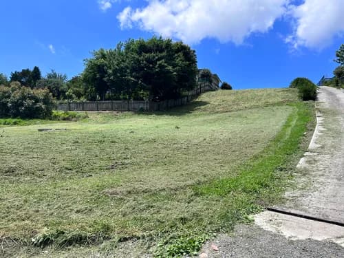 Clean flail mowing finish on sloping ground
