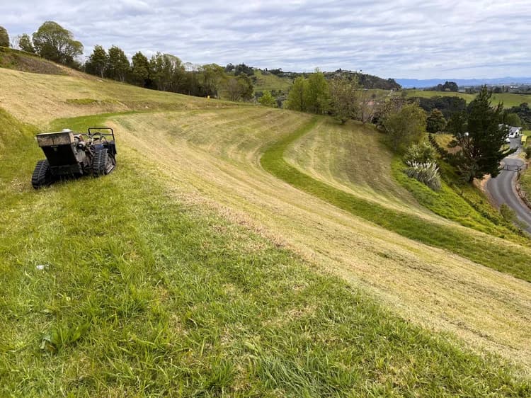 Large-scale mowing across an open site
